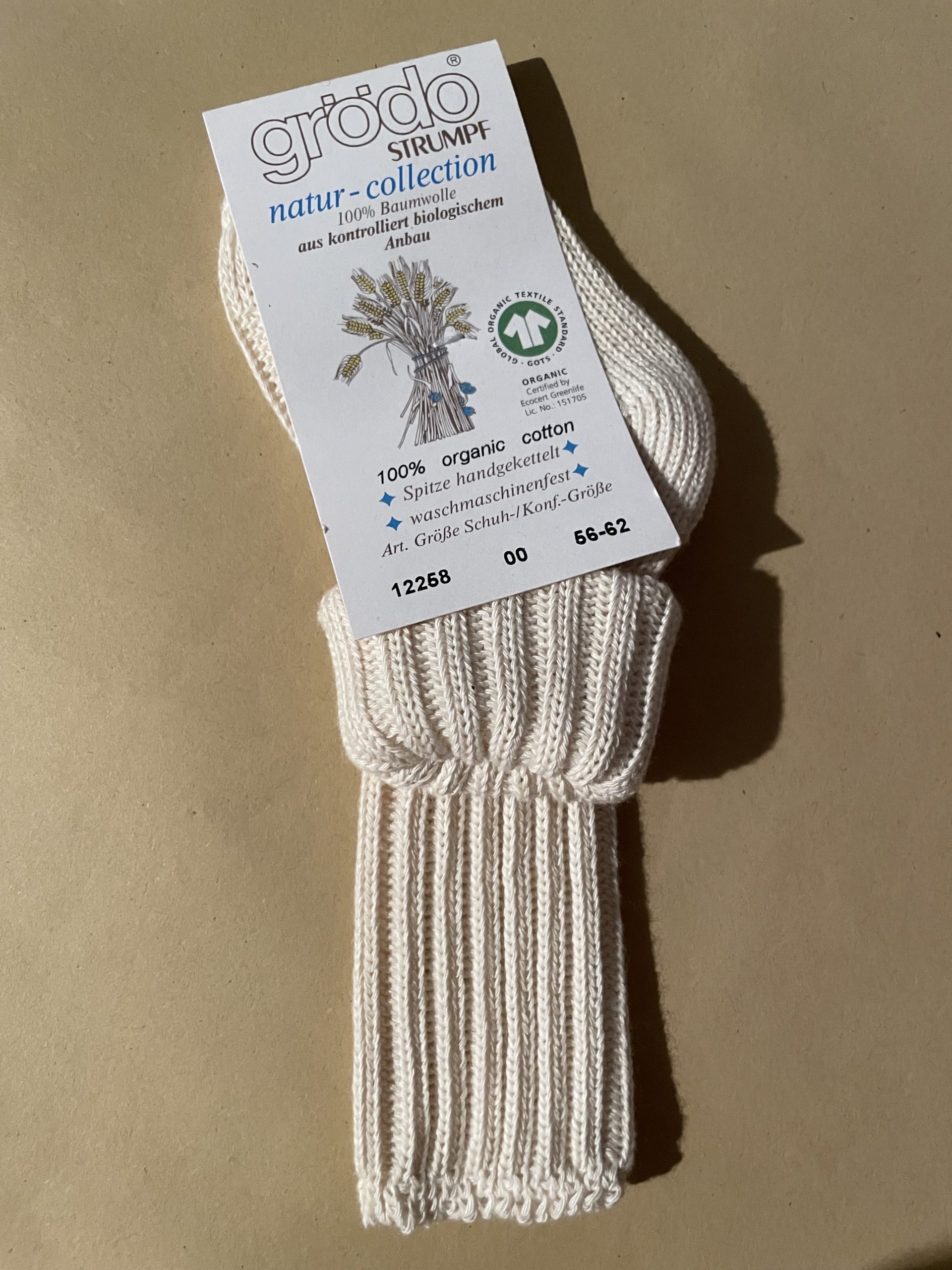 Chaussettes hautes et épaisses enfant en laine mérinos bio - gris, Grödo